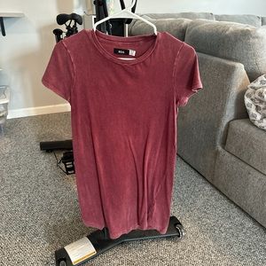 Maroon T Shirt Dress